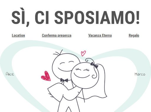 screenshot sito web matrimonio